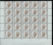 N° 1581A  Papier Ph - Planche 1 - Datée: 24 XI 71 - Soit 25 Timbres  - ** - 1970-1980 Elström