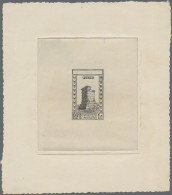 Fezzan: 1949, 1 F, Die Proof In Black, From The First Stage Of The Creating Proc - Briefe U. Dokumente