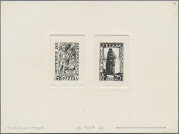 Fezzan: 1950, 15 +5 F And 25+5 F, Charity Issue, Complete Set As Collective Die - Briefe U. Dokumente