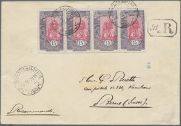 French Somali Coast: 1915/1918, Two Registered Covers From Djibouti To Switzerla - Briefe U. Dokumente