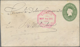 Guatemala - Postal Stationery: 1875, ½ R "Liberty Head" Green Postal Stationery - Guatemala