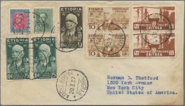 Italian Ethiopa: 1936, Definitives "Vittorio Emanuele", 10c. Bistre Vertical Pai - Etiopía