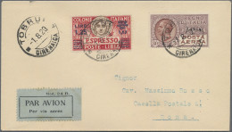 Italian Libya: 1929, Italian 80 C Air Mail Overprinted LIBIA Together With 1.25 - Libya