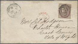 Jamaica: 1864, 1s. Purple-brown, Single Franking On Cover (roughly Opened On Rev - Giamaica (1962-...)