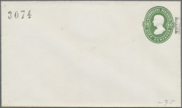 Mexico - Postal Stationary: 1874, Envelope 10 C. Green (5) With District Ovpt. 3 - México