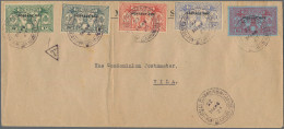New Hebrides - Postage Dues: 1925 Postage Due Complete Set Of Five Used On Inter - Portomarken