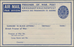 New Zealand - Postal Stationery: 1943, Unused 1 Sh Blue Airletter Sheet Of POWs - Postal Stationery