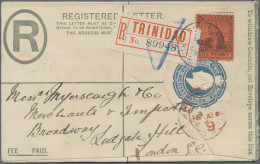 Trinidad+Tobago - Postal Stationery: 1904/26, Two Small Size Registration Envelo - Trindad & Tobago (1962-...)