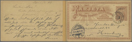 Uruguay - Postal Stationery: 1898/1899, Double Card 3c.+3c. Brown On Buff, Both - Uruguay