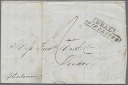United States Of America: 1839/41, Three Folded Letters, Marked "Deal / Shiplett - …-1845 Vorphilatelie