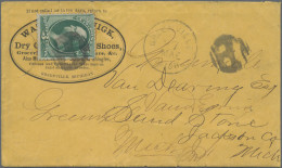 United States Of America - Post Marks: 1870, PUMPKIN HEAD, Fancy Cancel On Cover - Marcophilie