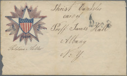 United States - Field Post: 1862, Two Soldiers Letters Marked "Due 3" On Decorat - Other & Unclassified