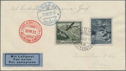 Airmail - Europe: LIECHTENSTEIN, 1932, Sonderflug Bellinzona-Genf Auf LP-Brief ( - Otros - Europa