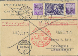 Airmail - Europe: LIECHTENSTEIN, 1934, 1.Bündner-Winteralpenpost St.Moritz-Davos - Europe (Other)