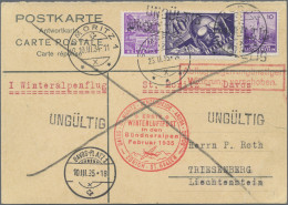 Airmail - Europe: LIECHTENSTEIN, 1934, 1.Bündner-Winteralpenpost St.Moritz-Davos - Altri - Europa