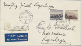 Airmail - Europe: LIECHTENSTEIN, 1946, Versuchsflug Zürich-Kopenhagen Auf LP-Bri - Otros - Europa