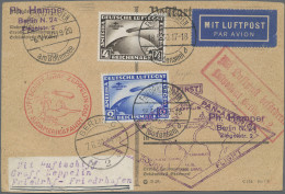 Zeppelin Mail - Germany: 1930 Südamerikafahrt Und über Lakehurst Retour: Postkar - Correo Aéreo & Zeppelin