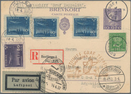 Zeppelin Mail - Europe: 1932, 3. Südamerikafahrt, Zuleitung Schweden Via Friedri - Europe (Other)