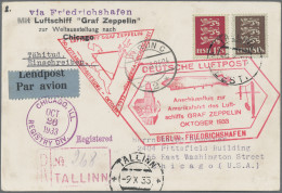 Zeppelin Mail - Europe: 1933, ESTLAND, CHICAGOFAHRT Zur Weltausstellung, Einschr - Europe (Other)