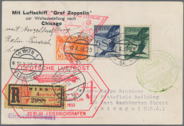 Zeppelin Mail - Europe: 1933, Fahrt Zur Weltausstellung Chicago, Zuleitung Öster - Otros - Europa