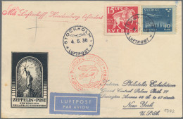 Zeppelin Mail - Europe: 1936, 1. Nordamerikafahrt, Zuleitung Schweden, Prachtbri - Altri - Europa