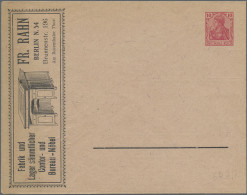 Delcampe - Thematics: Advertising Postal Stationery: 1902, Dt. Reich, 10 Pf Rot Germania, V - Autres