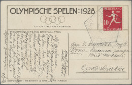 Thematics: Olympic Games: 1928, Niederlande: Sondermarke 10 C "Läufer" Auf Zwei - Andere & Zonder Classificatie