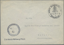 Thematics: Olympic Games: 1936, Brief "Frei Durch Ablösung Reich" Mit Sonderstem - Otros & Sin Clasificación