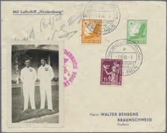 Thematics: Olympic Games: 1936 Olympic Games Berlin: Two Flown Zeppelin Covers W - Altri & Non Classificati