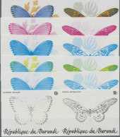 Thematics: Animals-butterflies: 1984, Burundi. Butterflies (Asterope Pechueli, P - Vlinders