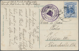 Albania: 1914, 25 Q Blue 'Prince William Of Wied', Tied By Cds ZELENIKA, 31.10.1 - Albanien