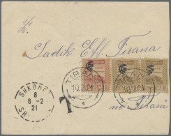 Albania  - Postage Dues: 1921, Unfranked Letter From "SHKODER 6.2.21" To Tirana - Albania