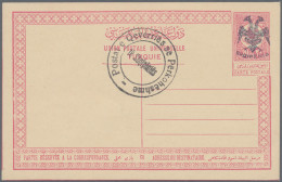 Albania - Postal Stationery: 1913, Double Headed Eagle Overprints, Two Unused St - Albanie