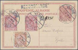 Albania - Postal Stationery: 1913, 10 Q Red 'Skanderbeg' Postal Stationery Card, - Albanie