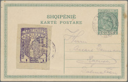 Albania - Specialities: 1914, 1 Grosh 'ESAT PASHA' Fiscal Stamp "Udhe Shemendefe - Albanien
