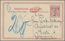 Albania - Specialities: 1914, 10 Q Red "Skanderbeg" Postal Stationery Card, On R - Albanië