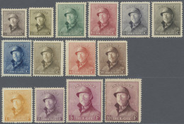 Belgium: 1919/1920 Definitive "King Albert With Helmet", Complete Set Of 14 Mnh - Ungebraucht