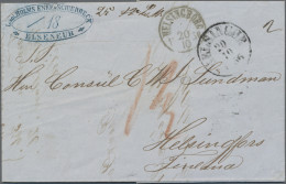 Denmark -  Pre Adhesives  / Stampless Covers: 1856: Letter From Helsingör (20.10 - ...-1851 Préphilatélie