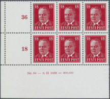 Estonia: 1939, Staatspräsident Päts, Kpl. Ausgabe (2 Werte) In Postfrischen Luxu - Estonia