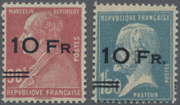 France: 1928, Airmail "Ile De France" 10fr. On 90c. Lilac-rose And 10fr. On 1.50 - Ongebruikt