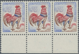 France: 1962, 0,25 Gallischer Hahn, Fluoreszierendes Papier, Hellgelb Leuchtend, - Unused Stamps