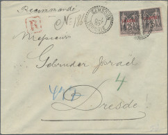 French Post Offices In The Levant: 1897, 25 C. (2) Tied "SAMSOUN TURQUIE 1 OCT 9 - Autres & Non Classés