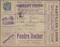 France - Postal Stationery: 1887, Type Sage 15c. Blue, Advertisement Envelope "P - Autres & Non Classés