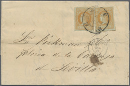 Gibraltar: 1861, 27 May+27 Dec, Two Lettersheets Originating From Gibraltar With - Gibraltar