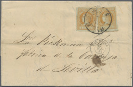 Gibraltar: 1861, 27 May+27 Dec, Two Lettersheets Originating From Gibraltar With - Gibilterra
