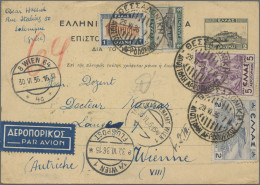 Greece - Postal Stationery: 1936, Stationery Card 2dr. Olive-green/black Uprated - Entiers Postaux