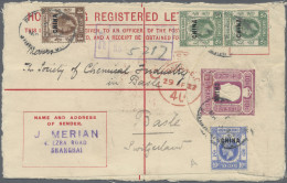 British Post In China: 1918, Registration Envelope KGV 10 C., Front Only, Uprate - Sonstige & Ohne Zuordnung