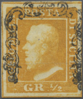 Italian States - Sicily: 1859, ½ Grana Orange, Even Margins, Neatly Cancelled, W - Sicilië