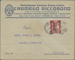 Italy: 1923, March To Rome 50c. Carmine, Single Franking On Commercial Cover Fro - Marcophilia