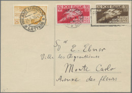 Italy: 1936, Airmail Exhibition 20c. Rose And 30c. Brown In Combination With Bel - Poststempel